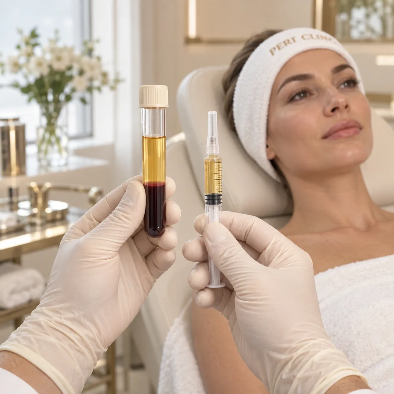 Плазмолифтинг — подготовка плазмы к процедуре в PERI CLINIC